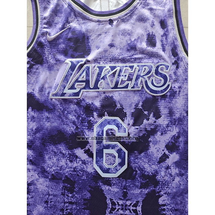 Camiseta Los Angeles Lakers LeBron James NO 6 Select Series 2023 Violeta
